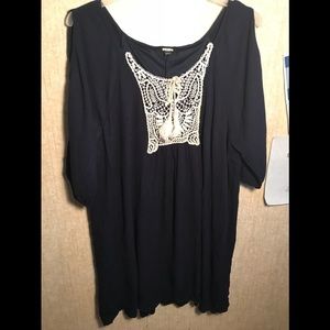 Cold shoulder plus dress